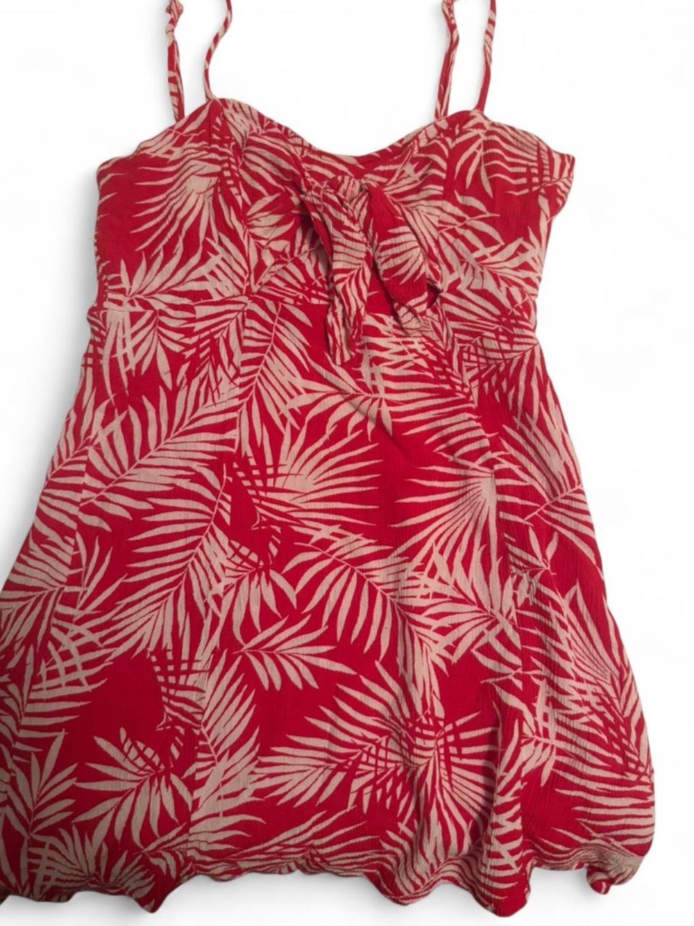 MOD Red Tropical Print Sundress